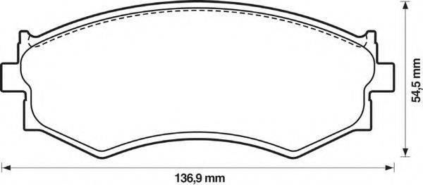 Комплект тормозных колодок, дисковый тормоз BENDIX 572343B