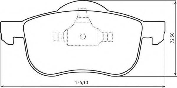 Комплект тормозных колодок, дисковый тормоз BENDIX 573003B