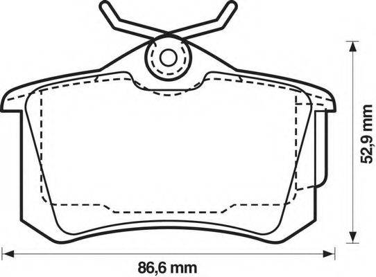 Комплект тормозных колодок, дисковый тормоз BENDIX 573005B
