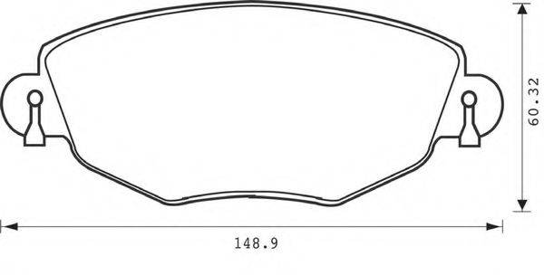 Комплект тормозных колодок, дисковый тормоз BENDIX 573013B