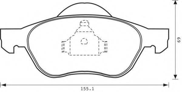 Комплект тормозных колодок, дисковый тормоз BENDIX 573017B
