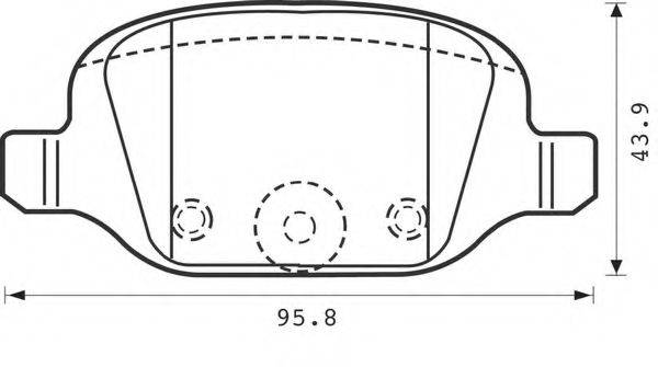 Комплект тормозных колодок, дисковый тормоз BENDIX 573019B