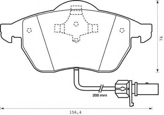 BENDIX 573022B Комплект тормозных колодок, дисковый тормоз