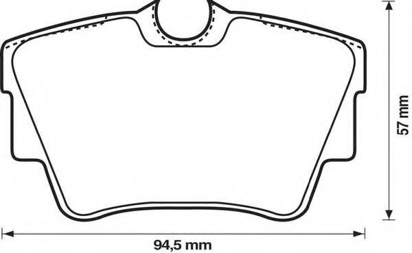 Комплект тормозных колодок, дисковый тормоз BENDIX 573059B