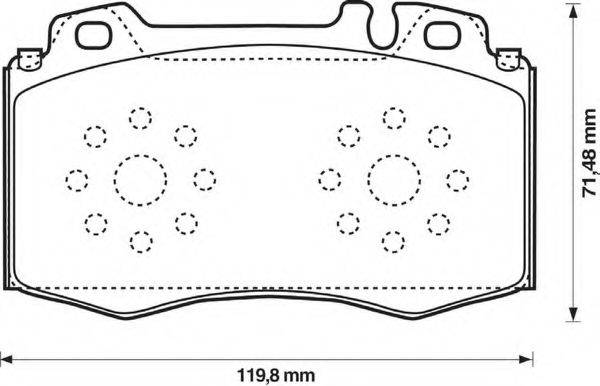 BENDIX 573092B Комплект тормозных колодок, дисковый тормоз