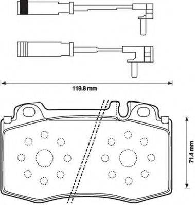 Комплект тормозных колодок, дисковый тормоз BENDIX 573152B