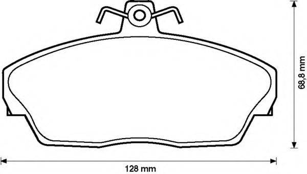 Комплект тормозных колодок, дисковый тормоз BENDIX 573203B