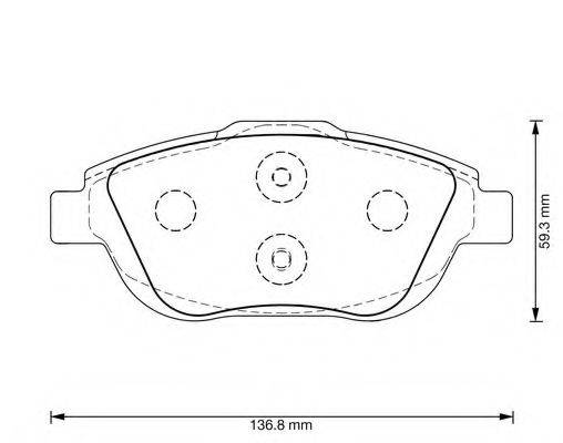 Комплект тормозных колодок, дисковый тормоз BENDIX 573264B