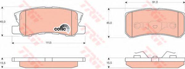 Комплект тормозных колодок, дисковый тормоз DR!VE+ DP1010.10.0012