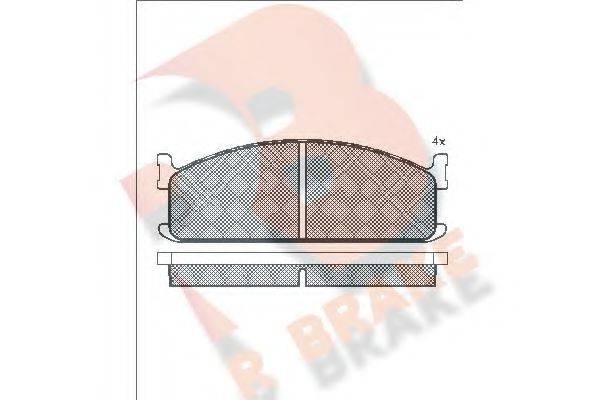 R BRAKE RB0521 Комплект тормозных колодок, дисковый тормоз