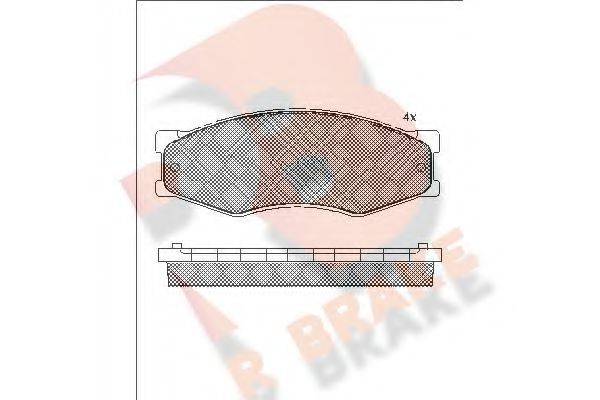 R BRAKE RB0526087 Комплект тормозных колодок, дисковый тормоз