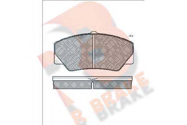 R BRAKE RB0542 Комплект тормозных колодок, дисковый тормоз