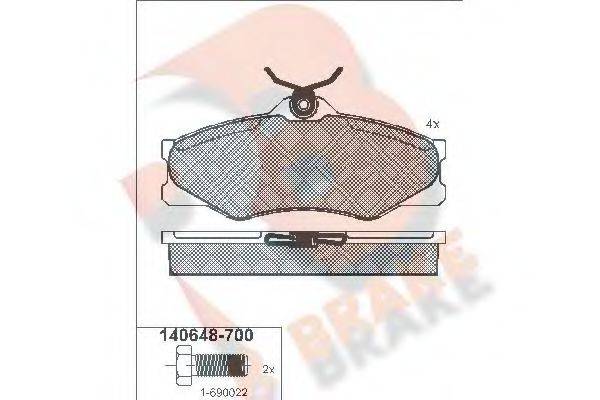 Комплект тормозных колодок, дисковый тормоз R BRAKE RB0648-700