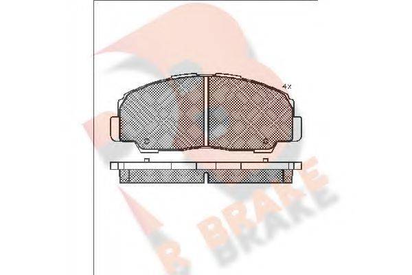R BRAKE RB1022 Комплект тормозных колодок, дисковый тормоз