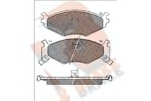 Комплект тормозных колодок, дисковый тормоз R BRAKE RB1056-205