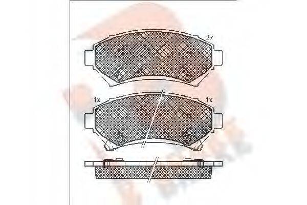 Комплект тормозных колодок, дисковый тормоз R BRAKE RB1182