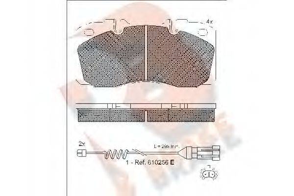 Комплект тормозных колодок, дисковый тормоз R BRAKE RB1161-117