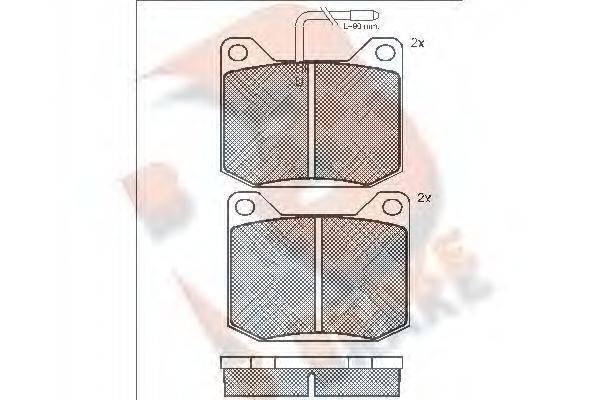 Комплект тормозных колодок, дисковый тормоз R BRAKE RB0120