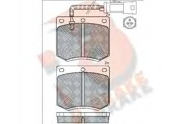 Комплект тормозных колодок, дисковый тормоз R BRAKE RB0402