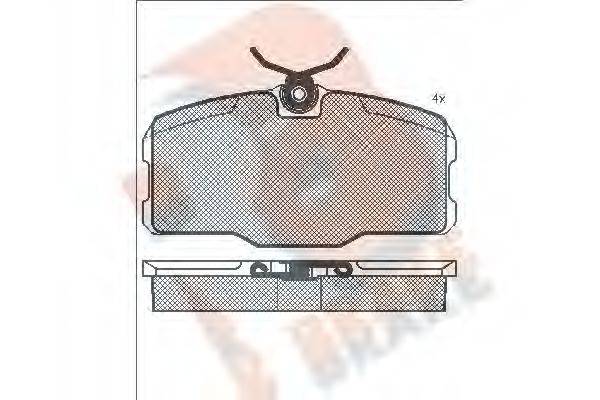 Комплект тормозных колодок, дисковый тормоз R BRAKE RB0470