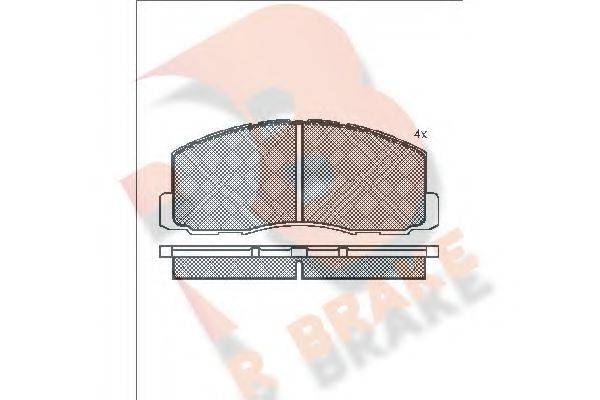 R BRAKE RB0602 Комплект тормозных колодок, дисковый тормоз