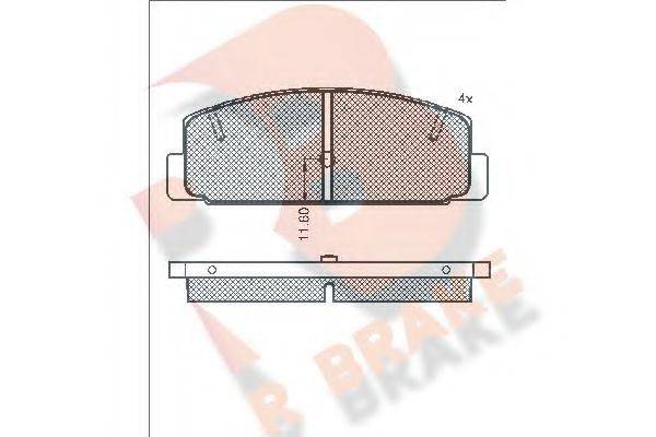 R BRAKE RB0785 Комплект тормозных колодок, дисковый тормоз
