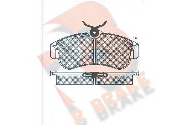 R BRAKE RB0803 Комплект тормозных колодок, дисковый тормоз