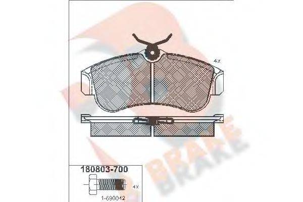 Комплект тормозных колодок, дисковый тормоз R BRAKE RB0803-700