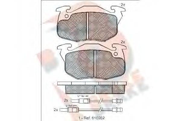 Комплект тормозных колодок, дисковый тормоз R BRAKE RB0866