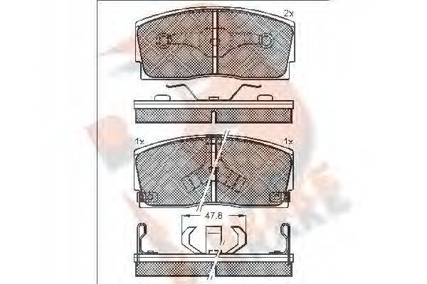 Комплект тормозных колодок, дисковый тормоз R BRAKE RB0951