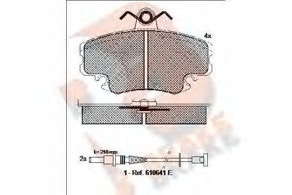 Комплект тормозных колодок, дисковый тормоз R BRAKE RB0993