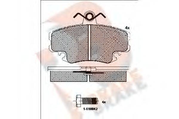 Комплект тормозных колодок, дисковый тормоз R BRAKE RB0993-204
