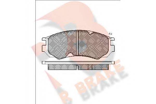 R BRAKE RB1105 Комплект тормозных колодок, дисковый тормоз