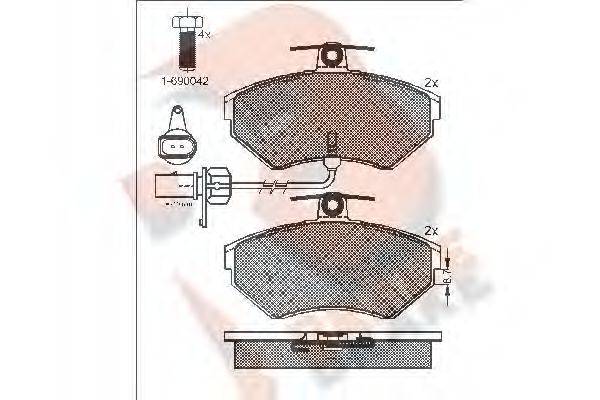 Комплект тормозных колодок, дисковый тормоз R BRAKE RB1157-203