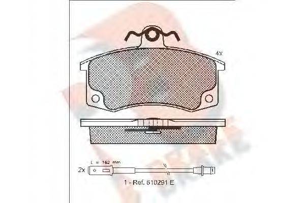 Комплект тормозных колодок, дисковый тормоз R BRAKE RB1308