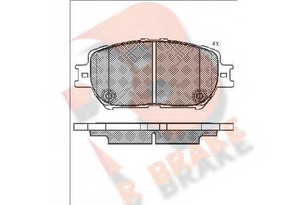 R BRAKE RB1689 Комплект тормозных колодок, дисковый тормоз