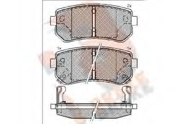 Комплект тормозных колодок, дисковый тормоз R BRAKE RB1712