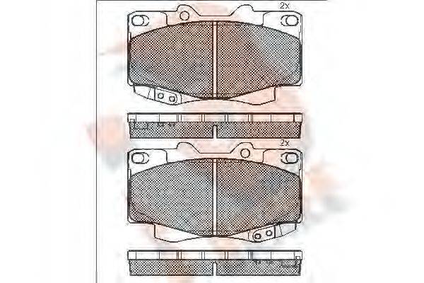 R BRAKE RB1781 Комплект тормозных колодок, дисковый тормоз