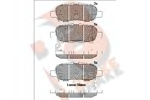 Комплект тормозных колодок, дисковый тормоз R BRAKE RB1901-203