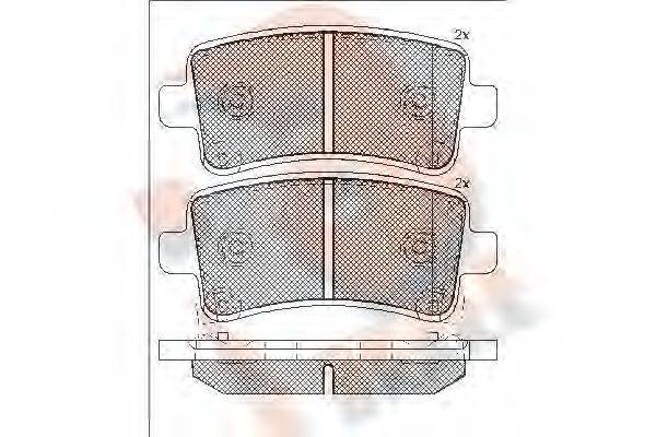Комплект тормозных колодок, дисковый тормоз R BRAKE RB1929