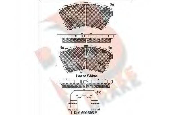 Комплект тормозных колодок, дисковый тормоз R BRAKE RB2029