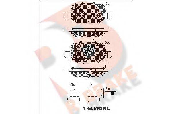 Комплект тормозных колодок, дисковый тормоз R BRAKE RB2127