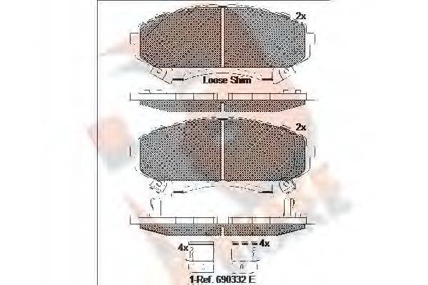 Комплект тормозных колодок, дисковый тормоз R BRAKE RB2140