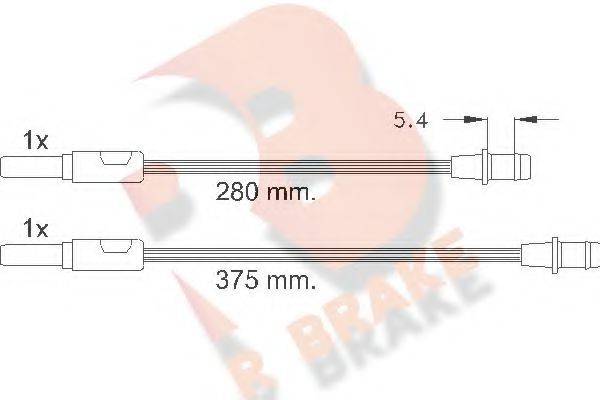 R BRAKE 610261RB Сигнализатор, износ тормозных колодок
