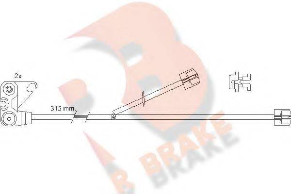 R BRAKE 610300RB Сигнализатор, износ тормозных колодок