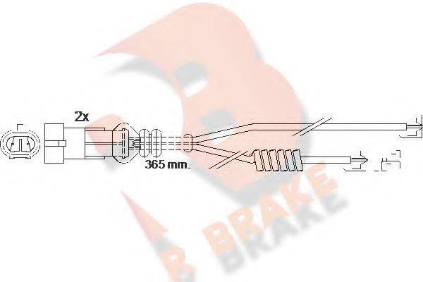 R BRAKE 610301RB Сигнализатор, износ тормозных колодок