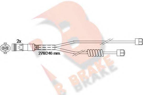 R BRAKE 610302RB Сигнализатор, износ тормозных колодок