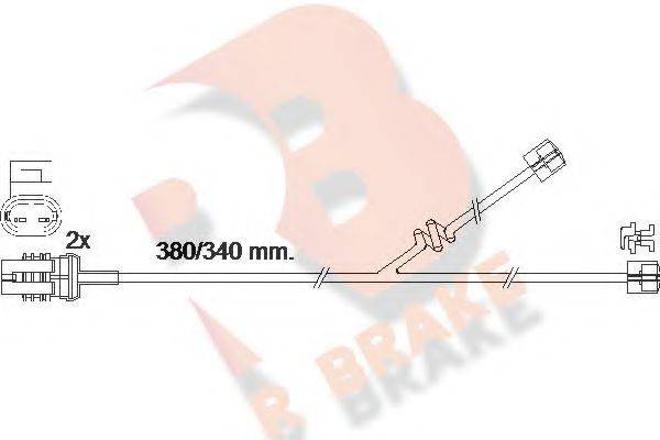 R BRAKE 610356RB Сигнализатор, износ тормозных колодок