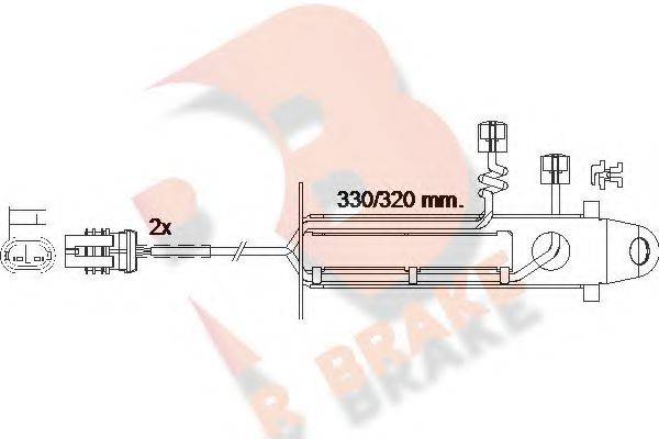 R BRAKE 610361RB Сигнализатор, износ тормозных колодок