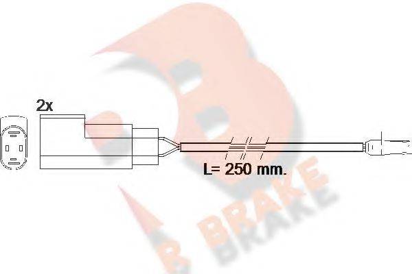 R BRAKE 610412RB Сигнализатор, износ тормозных колодок